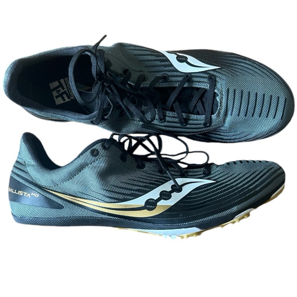 Saucony Mens Ballista Md Track Shoe in Olive/Black Size 11.5